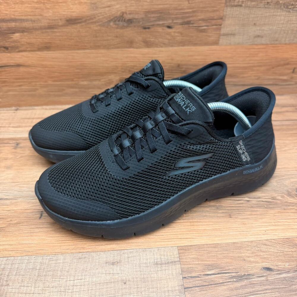 Skechers Go Walk Flex Slip Ins Womens Size 7 Black Sneakers 124836W Wide